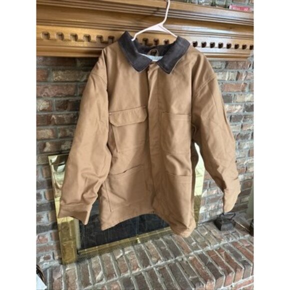 Bulwark Flame Resistant Heavyweight Brown Duck Lined Bomber Jacket FR 3XL - Picture 4 of 8
